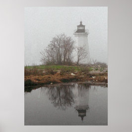 Baken in de mist poster