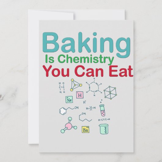 Baken is chemie die je kunt eten kaart (Achterkant)
