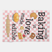 Baken is liefde eetbaar: Baker's Theedoek (Horizontaal)