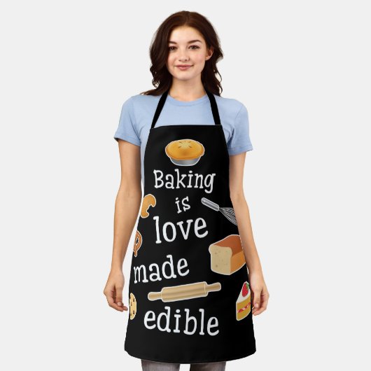 Baken is liefde eetbaar gemaakt: Baker's Apron Schort (Gedragen)