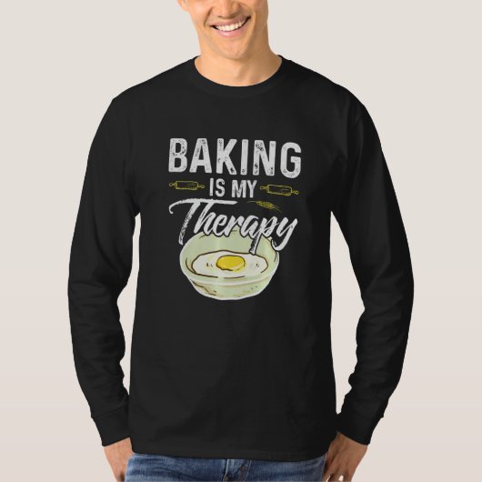 Baken is mijn therapie grappige baken t-shirt (Voorkant)