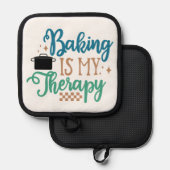 Baken is mijn therapie pannenlap (Voorkant / Achterkant)