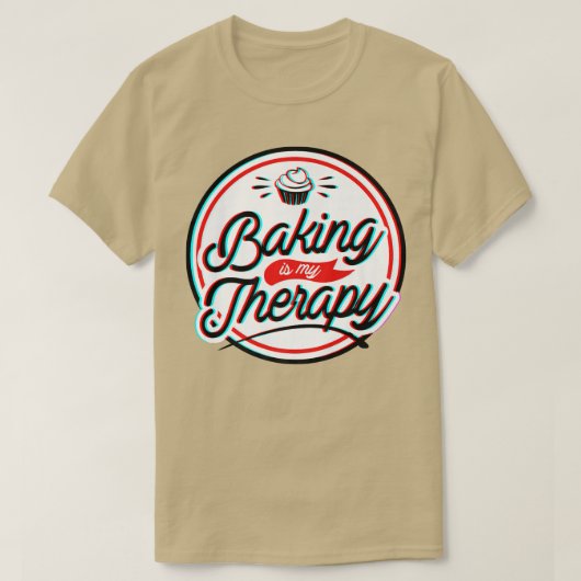 Baken is mijn therapie t-shirt (Design voorkant)