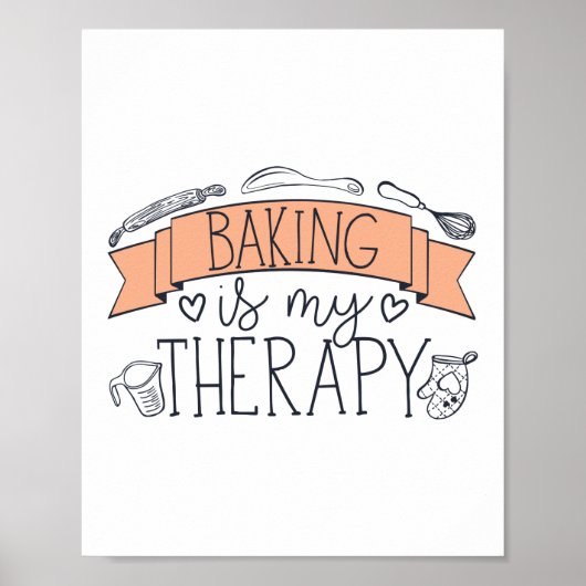 Baken is mijn therapiefaker poster (Voorkant)