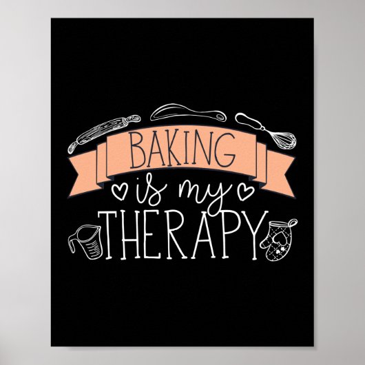 Baken is mijn therapiefaker poster (Voorkant)