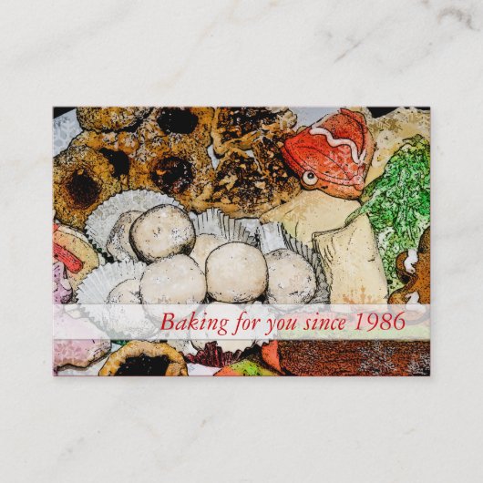 Baken - kerstkoekjes visitekaartje (Voorkant)