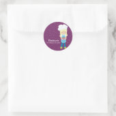 Baken * Kies uw achtergrondkleur Ronde Sticker (Tas)