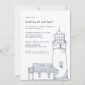 baken | Nautical Ceremony Rehearsal Dinner Invite Kaart (Voorkant)