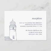 baken | Nautical Lighthouse Reception Kaart (Voorkant)