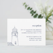 baken | Nautical Lighthouse Reception Kaart (Staand voorkant)