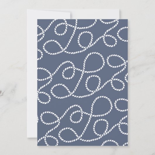 baken | Nautical rehearings diner Invitation Kaart (Achterkant)