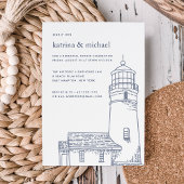 baken | Nautical rehearings diner Invitation Kaart