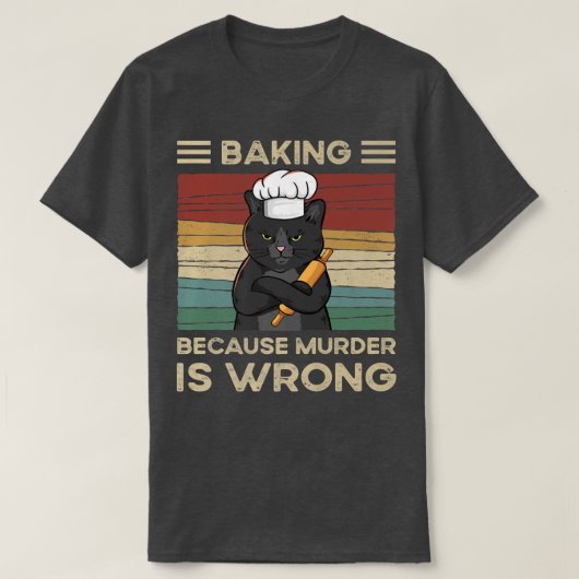 Baken omdat moord verkeerd is t-shirt (Design voorkant)