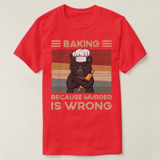 Baken omdat moord verkeerd is t-shirt (Design voorkant)