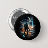 Baken op de verre wereld ronde button 5,7 cm (Voorkant /achterkant)