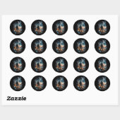 Baken op de verre wereld ronde sticker (Vel)