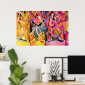 Baken op een straatmarkt poster (Thuiskantoor)