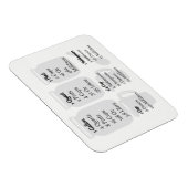 Baken schaafdoekje Magnet - Imperiale metingen Magneet (Rechterzijde)