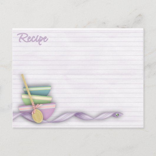 bakenkom voor recept briefkaart (Voorkant)