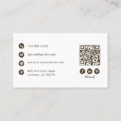 Baker Aangepast Logo Espresso Bruine QR-code Visitekaartje (Achterkant)