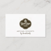 Baker Aangepast Logo Espresso Bruine QR-code Visitekaartje (Voorkant)