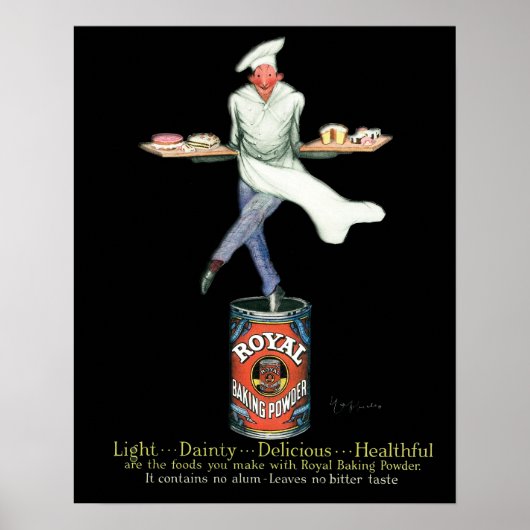  Baker Adverteren kunst Poster (Voorkant)