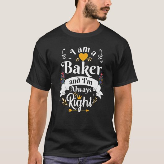Baker altijd goed voor vrouwen t-shirt (Voorkant)