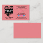 Baker Bakery Cakes Koekjes Pastry Chef Pink Black Visitekaartje (Voorkant / Achterkant)