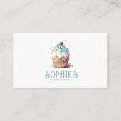 Baker Bakery Cupcake Logo Square Visitekaartje (Voorkant)