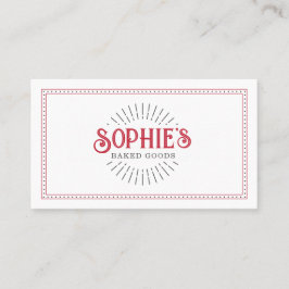 Baker Bakery Logo Dessert Catering Visitekaartje