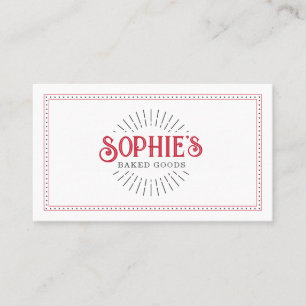 Baker Bakery Logo Dessert Catering Visitekaartje