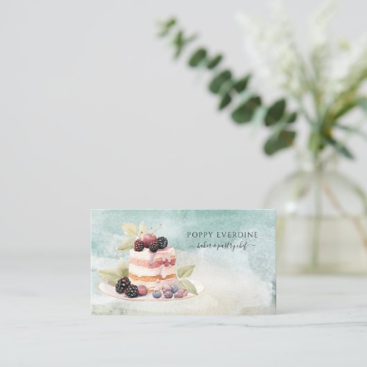Baker Bakery Pastry Chef Cake Catering Visitekaartje (Staand voorkant)
