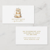 Baker Bakery Pastry Chef Cake Visitekaartje (Voorkant / Achterkant)