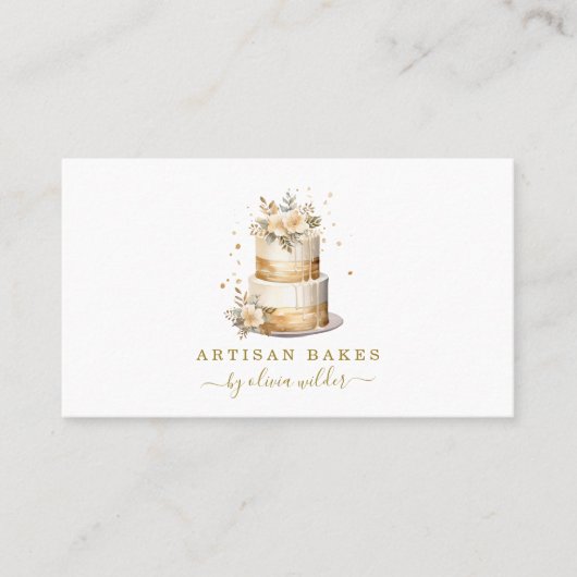 Baker Bakery Pastry Chef Cake Visitekaartje (Voorkant)