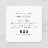 Baker Bakery Pastry Chef Catering Vierkante Visitekaartje (Achterkant)