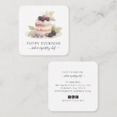 Baker Bakery Pastry Chef Catering Vierkante Visitekaartje (Voorkant / Achterkant)