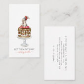 Baker Bakery Pastry Chef Let Them Eat Cake Visitekaartje (Voorkant / Achterkant)