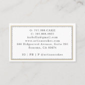 Baker Bakery Pastry Chef Tools Visitekaartje (Achterkant)