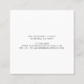 Baker Bakery Pastry Chef Typografie Vierkante Visitekaartje (Achterkant)