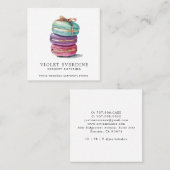 Baker Bakery Pastry Chef Waterverf Cookies Vierkante Visitekaartje (Voorkant / Achterkant)