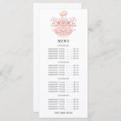 Baker Bakery Pink Rose Logo Menu (Voorkant / Achterkant)