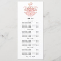 Baker Bakery Pink Rose Logo