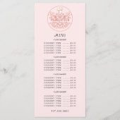 Baker Bakery Pink Rose Logo Menu (Voorkant)