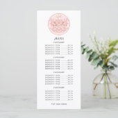 Baker Bakery Roos Roze Logo Menu (Staand voorkant)