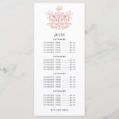 Baker Bakery Roos Roze Logo Menu (Voorkant)