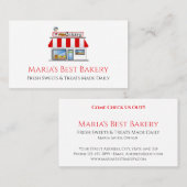 Baker Bakery Store Cafe Business Card Visitekaartje (Voorkant / Achterkant)