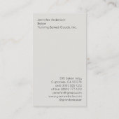 Baker Bakery Visitekaartjes (Achterkant)