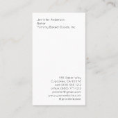 Baker Bakery Visitekaartjes (Achterkant)