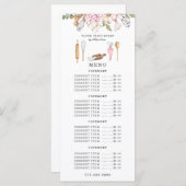 Baker Bakery Waterverf Bakers Tools Utensiemenu Menu (Voorkant / Achterkant)