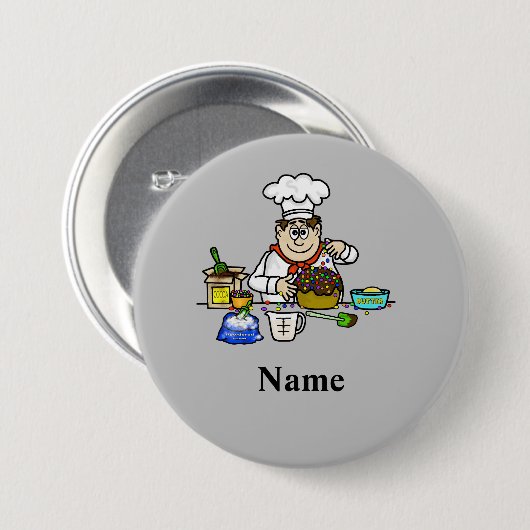 Baker Baking Cake Button (Voorkant /achterkant)